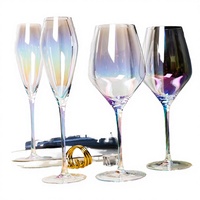 Verres à vin colorés de luxe modernes et vintage, motif ciel étoilé, pour vin rouge et liqueur, en cristal, grande capacité, pour mariage et fête