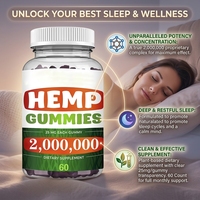 Extrait de graines de chanvre biologique Ausreson, supplément chinois pour le sommeil et le cerveau, bonbons gélifiés au chanvre en forme d'ours, vente en gros, gummies de chanvre halal