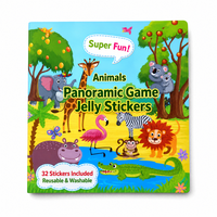 Autocollants en TPE à thème animalier pour enfants - Réutilisables, éducatifs, pour livre silencieux, imperméables, souples, durables, design écologique