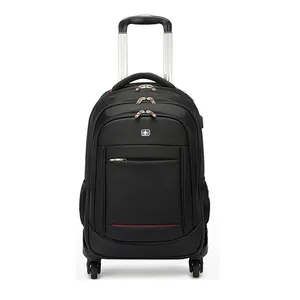 新款两用牛津商务旅行包行李箱背包带拉杆背包拉杆式背包牛津拖包