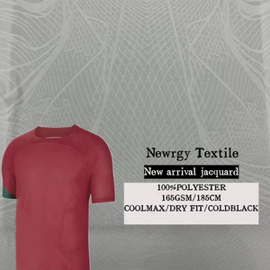 2024 FF <span class=keywords><strong>Portugal</strong></span> equipo venta al por mayor transpirable 100% poliéster secado rápido Jersey tejido pájaro ojal malla Jacquard tela para ropa deportiva - Product Image 2