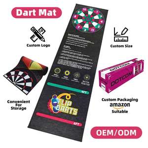 Tapis <span class=keywords><strong>de</strong></span> fléchettes personnalisé en polyester 100 % avec contour en caoutchouc surélevé pour la <span class=keywords><strong>protection</strong></span> du sol – Vente en gros - Product Image 1