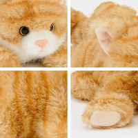Peluche chat réaliste super douce, rembourrage en coton PP, doublure en maille lavée, unisexe, pour enfants, anti-stress, cadeau d'anniversaire
