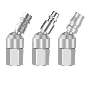 Prise rapide rotative à <span class=keywords><strong>360</strong></span> ° SS 1/4 "mâle femelle US JP EU PLUG connecteur d'outils de pistolet de nettoyage d'air universel connecteur de tuyau tornade - Product Image 1