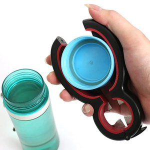 Abrelatas multifuncional 6 en 1, abridor de botellas de plástico multifuncional, utensilio de cocina, color aleatorio - Product Image 4