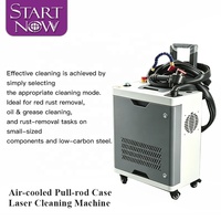 Startnow 100W 300W Machine de nettoyage à impulsions refroidie par air, portable, à laser fibre, pour la suppression de la rouille, de la peinture, de l'huile et des graffitis sur valises et bagages