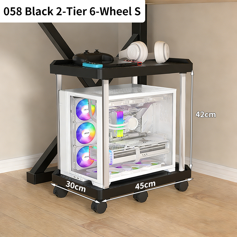 058 B-013 Black  57cm 2 Layers 6 Wheel
