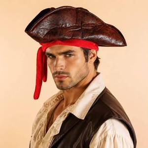 Sombrero Formal de Pirata Vaquero, Accesorios para Fiestas y Bailes, Suministros de Halloween, Disfraz para Juego de Rol en el Festival de los Fantasmas - Product Image 1