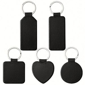 Custom DIY Sublimation Blank <b>Keychain</b> Heat Transfer DIY Double-Size Printed <b>Keychain</b> PU Leather Double Sides Sublimation Keyring - Product Image 2