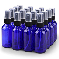 Flacon pulvérisateur en verre givré de 4 oz (50 ml) avec bouchon à vis et marquage à chaud pour parfum, brume fine