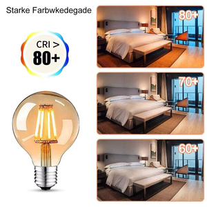 Ampoule à filament <span class=keywords><strong>LED</strong></span> Offres Spéciales à intensité variable G80 <span class=keywords><strong>G95</strong></span> G125 <span class=keywords><strong>E27</strong></span> 110V/220V 2200k-6000k Éclairage pour résidentiel 2W 4W 6W AC/DC pour usage domestique - Product Image 6