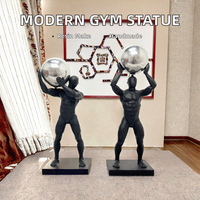 Sculpture en résine peinte à la main, modèle Art Déco, gymnaste moderne, héros, pour la décoration du salon, du meuble à vin