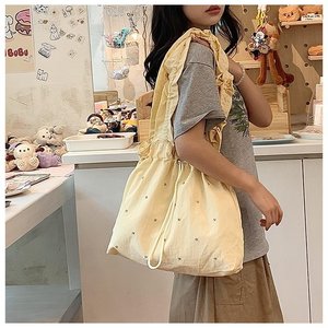 Tốt Nhất Bán Dễ Thương Phụ Nữ Vai Sling Túi Bán Buôn Đẹp Tươi Dây Kéo Pleated Tote Túi Mua Sắm Tote Túi Cho Du Lịch - Product Image 5