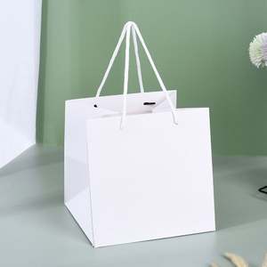 Thickened square Bottom <b>Cake</b> Gift Bag and Customized Fruit Packaging Bag, Flower Shop and Potted Plant Paper Bag - Product Image 3
