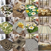 Tapis d'intérieur en velours cristal 3D à fleurs pour la décoration du salon, 200*300cm, tapis économique