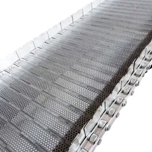 Metal 304 paslanmaz çelik tel örgülü konveyör bant sistemi pizza fırını