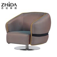 Zhida – chaise pivotante en tissu bleu, design moderne personnalisé, mobilier de salon, chaise de loisirs pour meubles d'hôtel