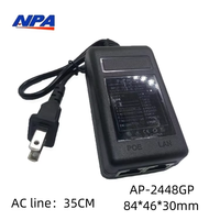 Ethernet 48V 0.5A 10/100/1000Mbps POE Switch Power Supply Jaringan Desktop 24W POE Injector Poe Adapter 2448GP