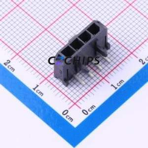 436500401 Wire-to-Board Pin Header Bent Lead Through Hole,P=3mm Connector 1x4P 3mm Right Angle Insert Micro-Fit (MX 3.0) - Product Image 1