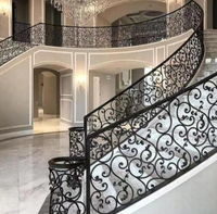 Escalier en colimaçon en acier sur mesure HZ avec rampes en fer forgé, style moderne, pour villas