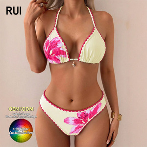 RUIQUWIN 2026 Conjunto de Bikini Push-Up de Dos Piezas para Mujer, Talla Grande, Cintura Alta, Ecológico, con Joyería de Cristal - Product Image 1