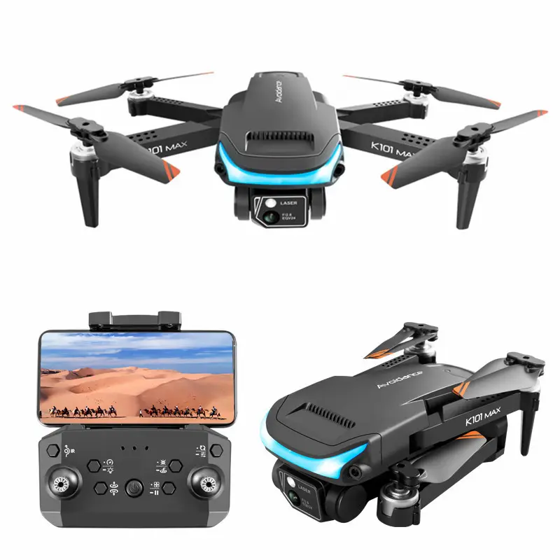 Mini three side obstacle avoidance UAV fixed height 4k HD double camera aerial photography quadcopter remote control drone