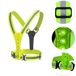 Gilets de sécurité réfléchissants au néon pour le cyclisme en cours d'exécution USB Rechargeable haute visibilité lueur vélo moto LED Signal <span class=keywords><strong>gilet</strong></span> de sécurité - Product Image 2