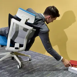 Computer Schreibtischs tuhl Lordos stütz knopf Ergonomischer Executive Office Mesh Stuhl mit Kopfstütze