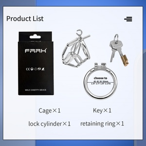 Jaula de Castidad Masculina de Acero Inoxidable en 3 Tamaños, Cómoda y Transpirable, con Correa de Restricción para Entusiastas del BDSM - Product Image 5
