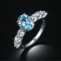 Bague ovale en moissanite style Instagram, nouvelle collection transfrontalière, en argent sterling S925, pour femme, directement de l'usine, prête à l'emploi