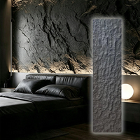 Revêtement mural en pierre Pu, revêtement mural en roche volcanique pour comptoir de bar ou hall d'hôtel, 2900*600mm, 35mm, résistant aux UV, léger, texture 3D