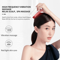 Appareils de massage du cuir chevelu KKS, brosse de massage de la tête, vibration EMS, lumière rouge haute fréquence, peigne en acier inoxydable et plastique