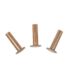 Rivets semi-tubulaires à tête <span class=keywords><strong>fraisée</strong></span> CSK plaquée cuivre avec surface lisse pour appareils ménagers - Product Image 5