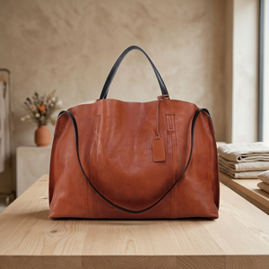 Bolsos de Mano Casuales para Mujer, Última Moda, Bolso de Compras, Duradero, Elegante, Gran Capacidad, Impermeable, Cierre de Cremallera, Cuero Genuino - Product Image 6