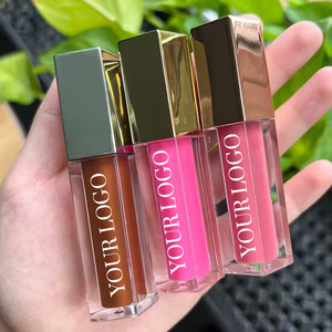 Pentagonal Mirror Lid of Lip Gloss with Custom logo on Tube and Box Free Design Wholesale <strong>Matte</strong> Liquid <strong>Lipstick</strong> - Product Image 1
