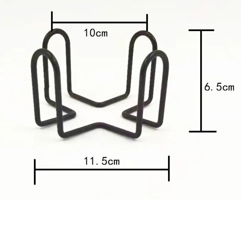 Masa üstü siyah Metal tutucu Coaster ekran rafları çerçeve bardak için Metal tutucu