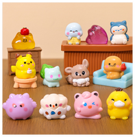 3D DIY Tier-Cartoons China Miniaturen Fuchs Ente Schildkröte Drache Frosch Charakter Harz-Handwerk Figuren Geschenke Überraschungstüte Kinderspielzeug