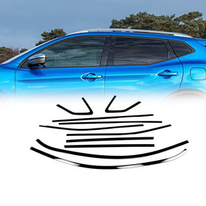 Accesorios de coche puerta negra ventana cromada moldura decorativa tira embellecedora para Nissan <span class=keywords><strong>Qashqai</strong></span> Rogue Sport 2017 - Product Image 1