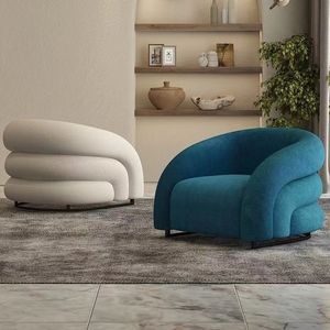 Poltrona Singola Moderna di Lusso per Soggiorno, Camera da Letto, Balcone, Colore Sfumato, Stile Nordico Semplice e Casual per Uso Internet - Product Image 3