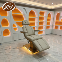 Table de massage électrique intelligente moderne, pliable, portable, beige, réglable en hauteur, pour spa, salon, salle de sport