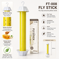 Piège à mouches collant sans pesticide, non toxique, jaune, pour jardin, ferme, utilisation en extérieur