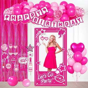Kunden spezifisches Design Print-on-Demand Hot Sale Girls Favor Styles Adore Princess Geburtstags feiern Foto Requisiten Pvc Double Sided - Product Image 2