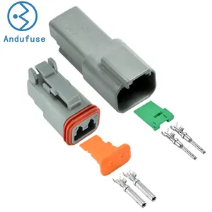 Deutsch Dt Serie 2 Pin Connector Kit W/Vat Stijl Terminals 16-20 Awg