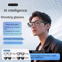 Lunettes Intelligentes IA Résolution 12MP Multifonctionnelles Commande Vocale Contrôle par Application Changement de Couleur Reconnaissance de Traduction Capture de Photos