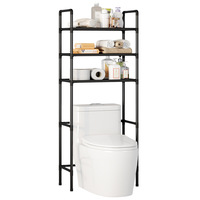 Étagère de toilette simple à trois niveaux, de type sol, durable, pour rangement de salle de bain, cuisine, dortoir, balcon