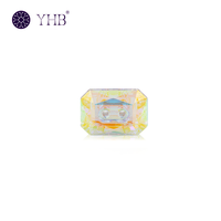 Boutons en cristal diamantés pour vêtements, 18 mm, AB, à un trou, à coudre, en strass pour vêtements, vente en gros