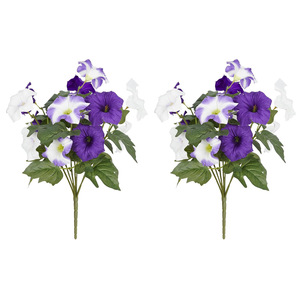 Fleurs Artificielles Violettes et Blanches, Bouquet de Trompettes de Volailles, 30cm-100cm, Haute Simulation, Décoration Florale en Plastique PE et Soie - Product Image 1