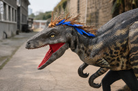 Özelleştirilmiş Gerçekçi Metal Dinozor Robot Kostümü Yetişkin Kostümü Sesli İç/Dış Mekan Kullanımı Macera Parkları Havaalanı Kreş Okul