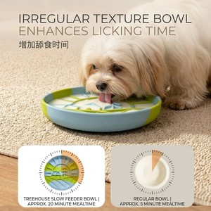Comedero Lento Ovalado Multicolor Antideslizante para Perros, con Base de Succión, para Perros Pequeños y Medianos - Product Image 5