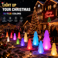 COOLQING Lampe de sol lumineuse rechargeable IP65 avec télécommande, lumières LED à intensité variable pour extérieur, mariage, fête, jardin, Noël